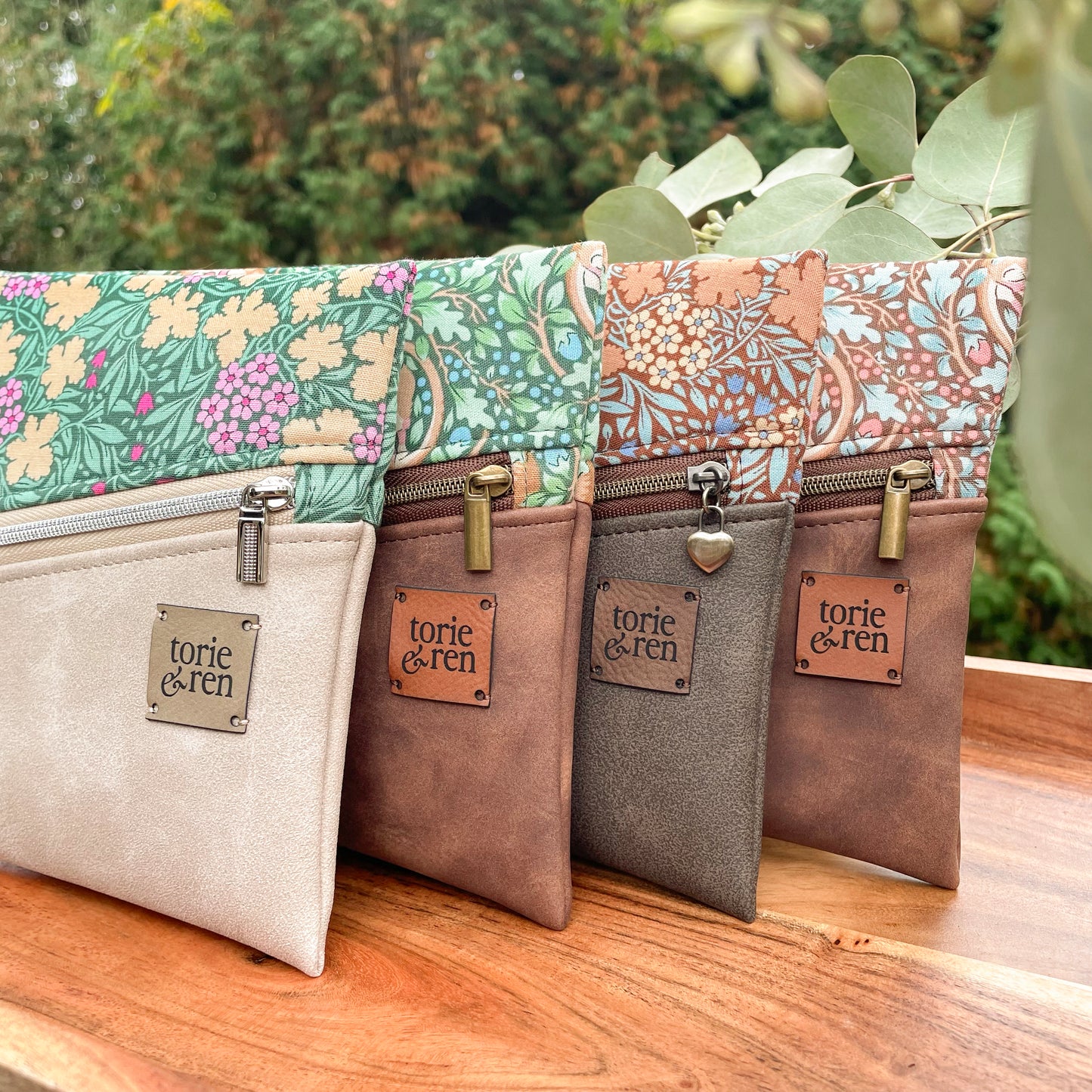 Diagonal Zipper Pouch Sample - Hibernation Autumnbloom Sage
