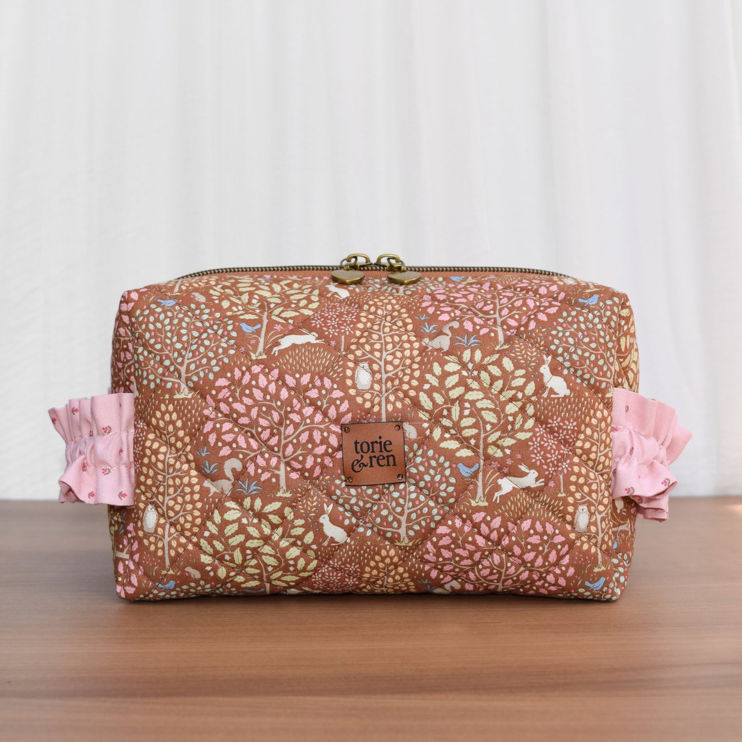 Large Premium Gracie Scrunch Box Bag Sample - Sanctuary in Caramel