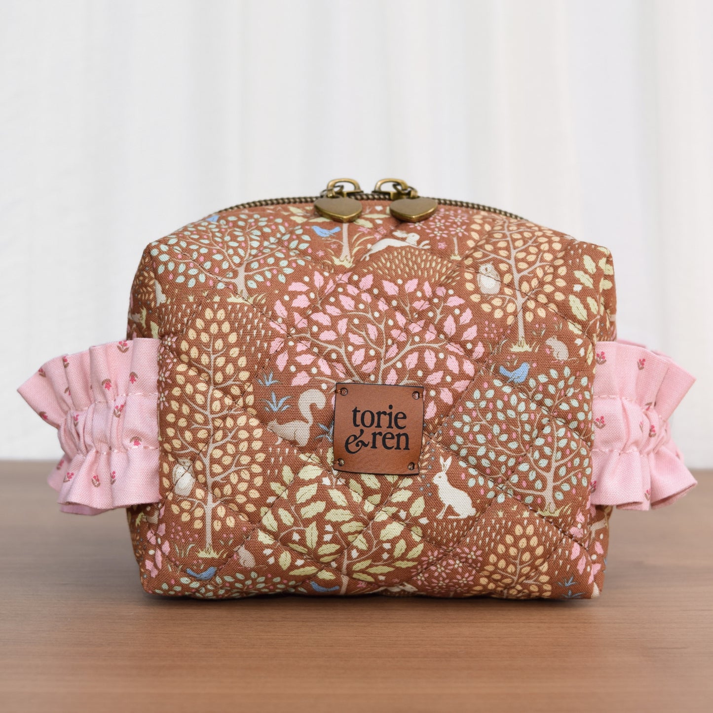 Small Premium Gracie Scrunch Box Bag Sample - Sanctuary in Caramel