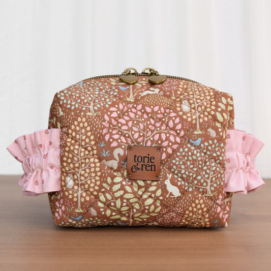 Small Premium Gracie Scrunch Box Bag Sample - Sanctuary in Caramel