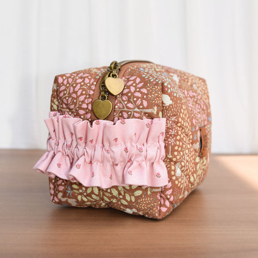 Small Premium Gracie Scrunch Box Bag Sample - Sanctuary in Caramel