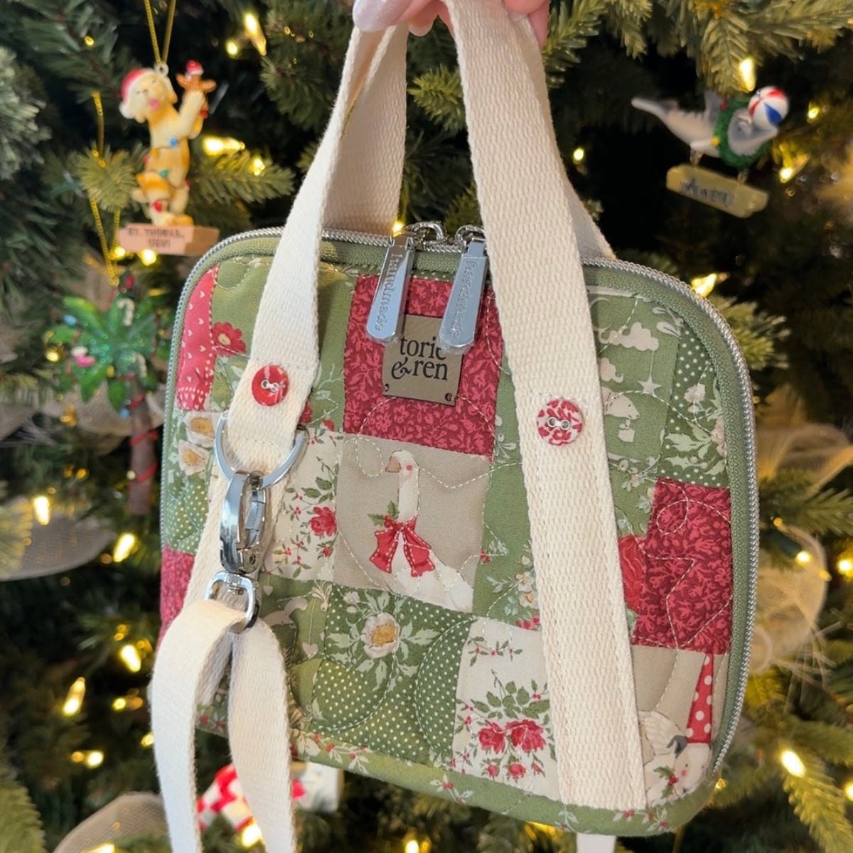 Patchwork Cornelia Crossbody Sample - Rare Limited Edition Tilda Merry Little Christmas