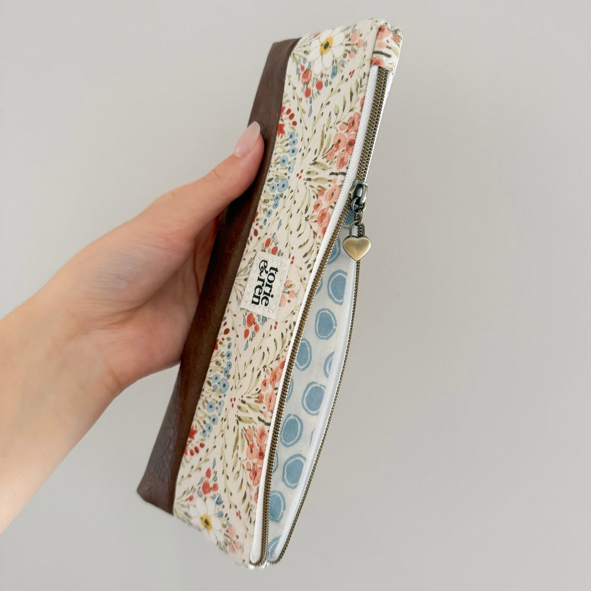 Pen Pal Pencil Case Sample - Countryside Medallion Cream