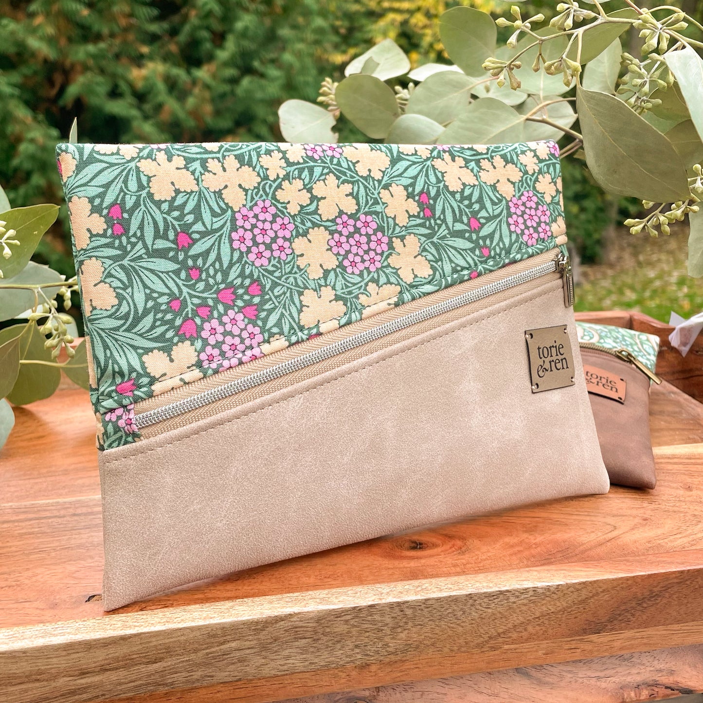 Diagonal Zipper Pouch Sample - Hibernation Autumnbloom Sage