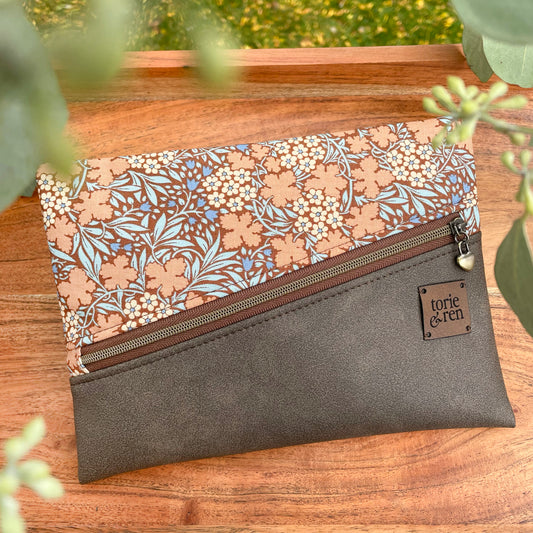 Diagonal Zipper Pouch Sample - Hibernation Autumnbloom Hazel