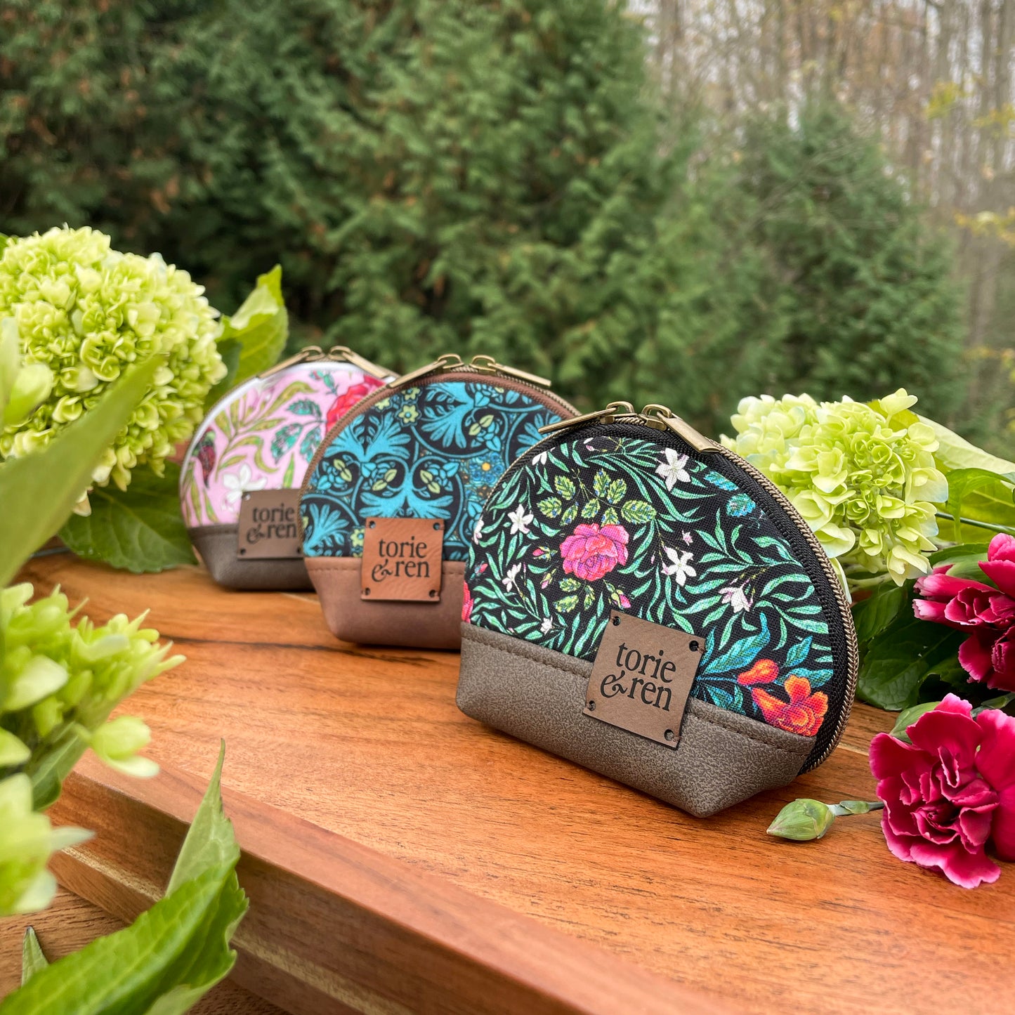 Mini Shell Zipper Bag 2 Piece Sample Set - Victorian Rose