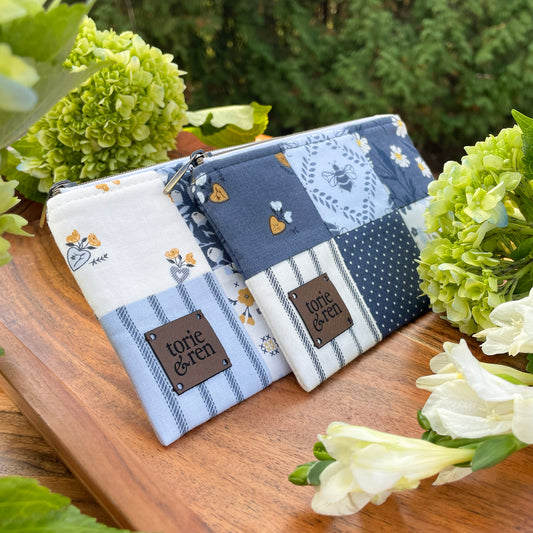 Patchwork Zipper Pouch Sample - Sun Drenched