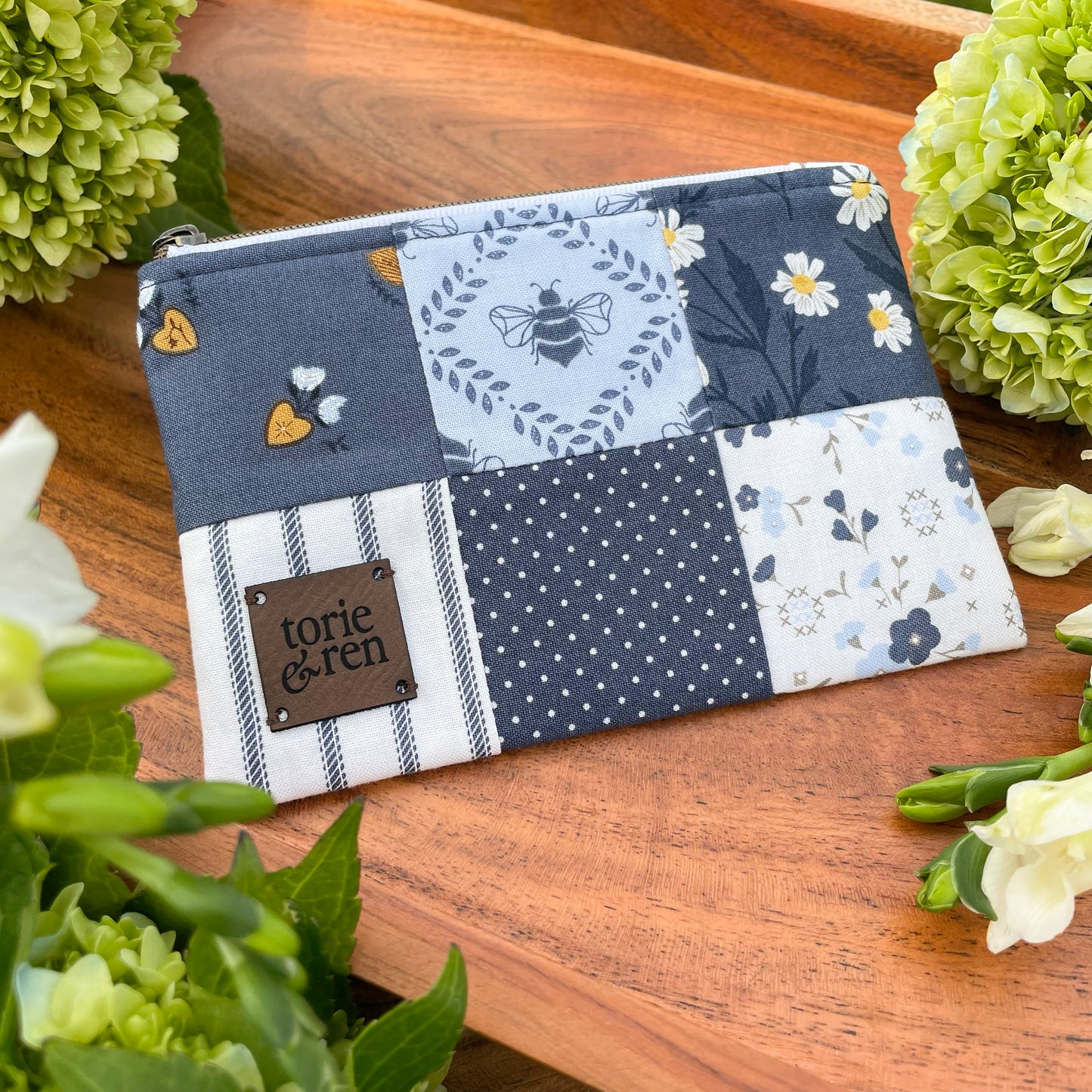 Patchwork Zipper Pouch Sample - Sun Drenched