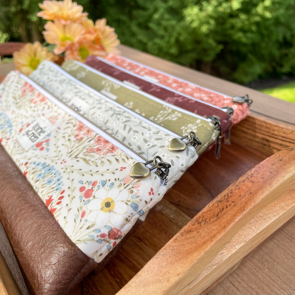 Pen Pal Pencil Case Sample - Countryside Medallion Cream