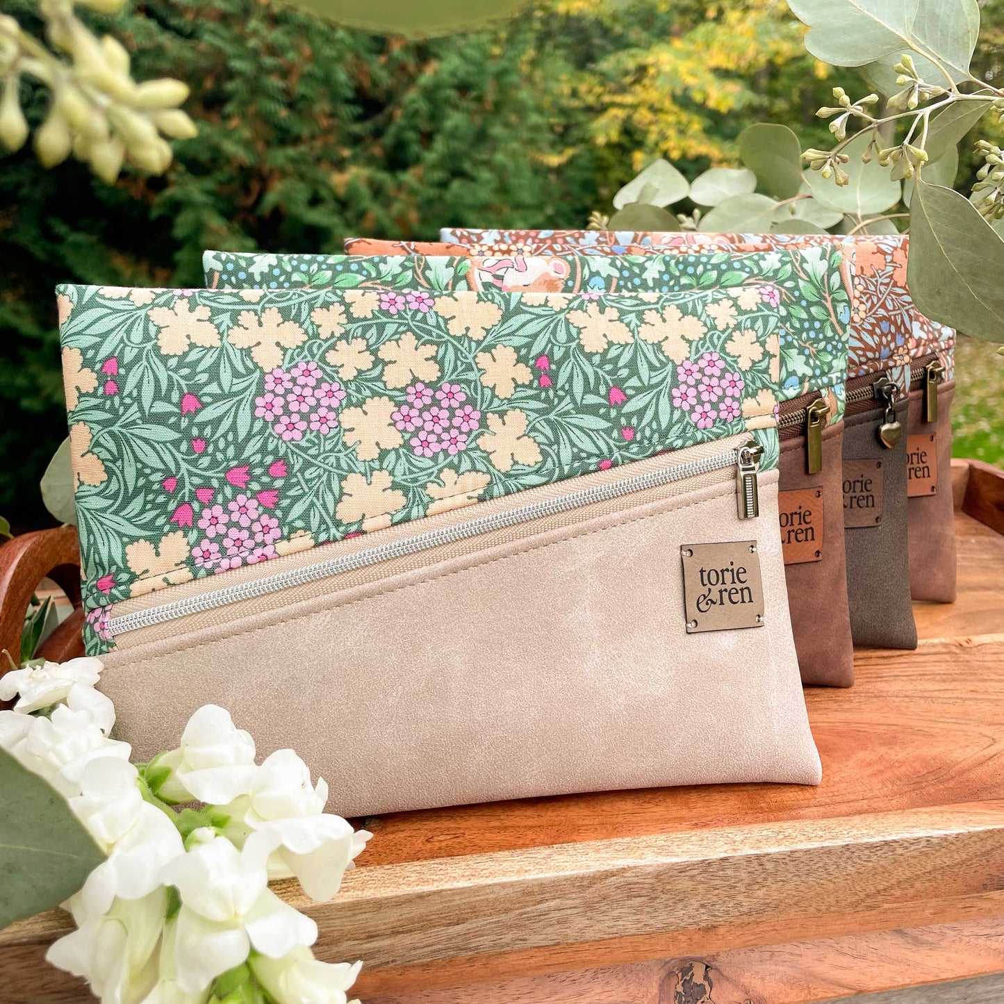 Diagonal Zipper Pouch Sample - Hibernation Autumnbloom Sage